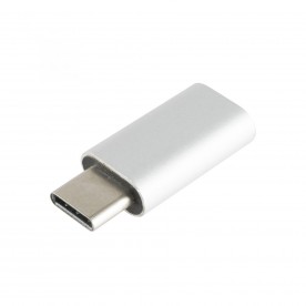 USB-C dugó - microUSB-B aljzat átalakító, fém - USBC A1